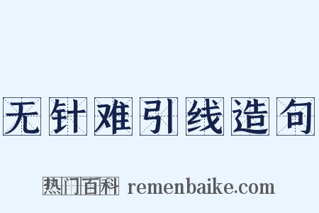 无针难引线造句是什么意思的图片